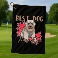 Best Dog Mom Ever Miniature Schnauzer Mother's Day Golf Towel thumb 1