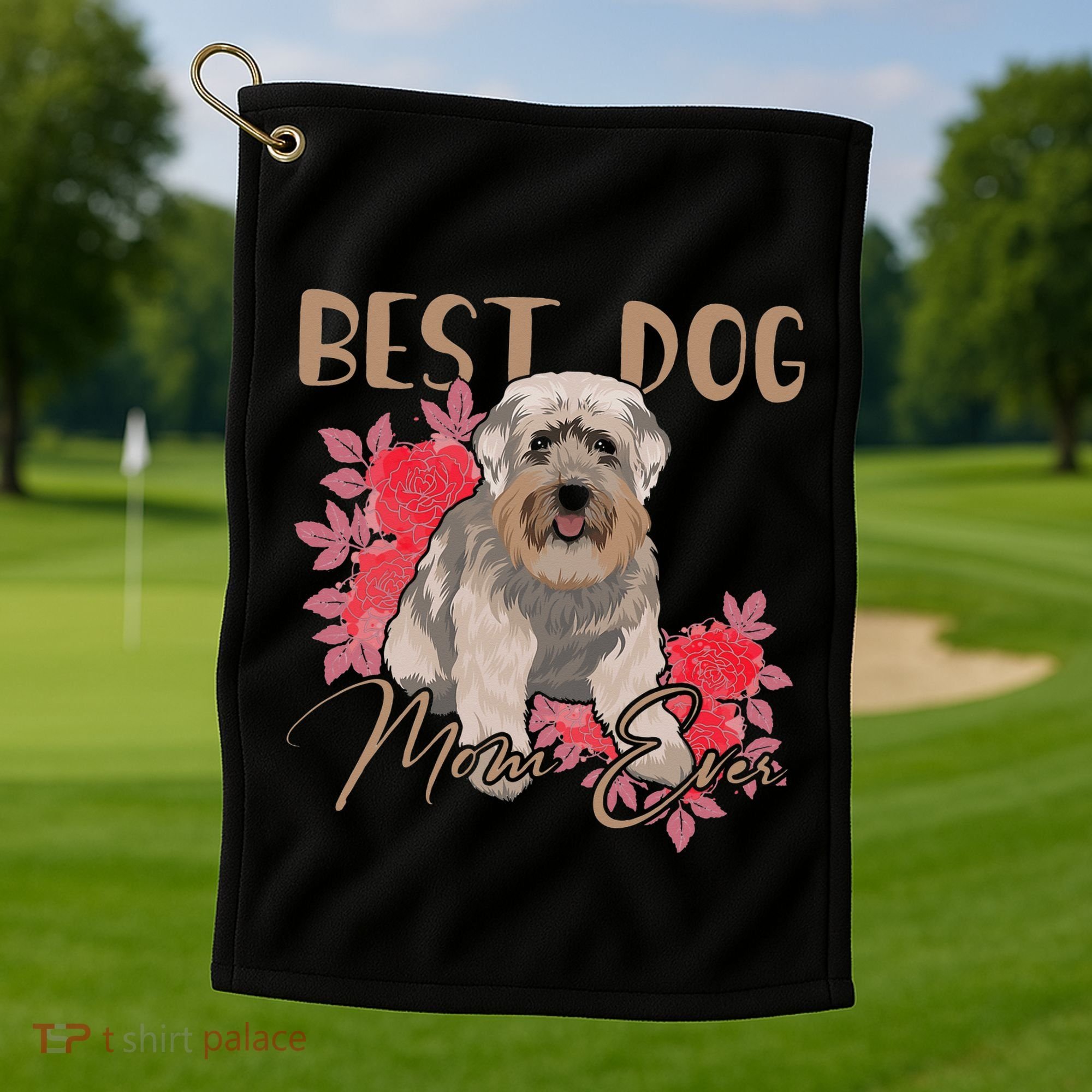 Best Dog Mom Ever Miniature Schnauzer Mother's Day Golf Towel