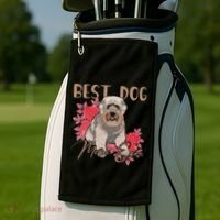 Best Dog Mom Ever Miniature Schnauzer Mother's Day Golf Towel thumb 2