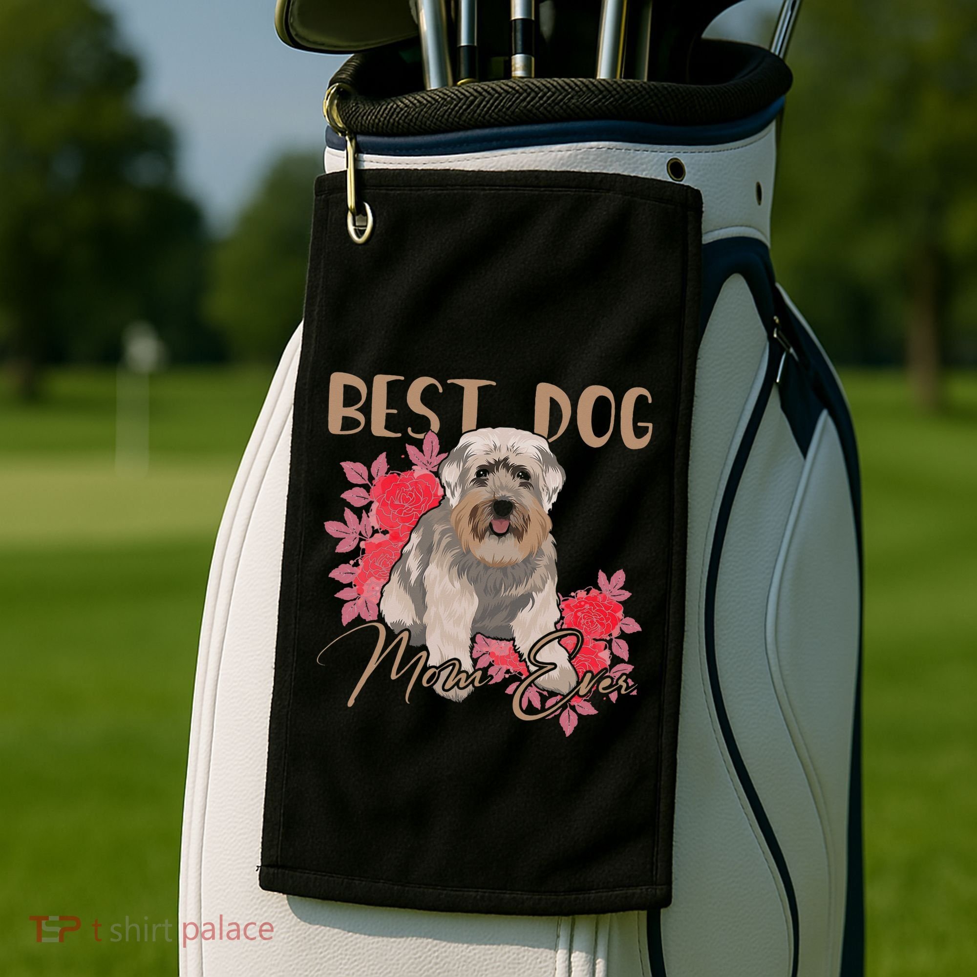 Best Dog Mom Ever Miniature Schnauzer Mother's Day Golf Towel