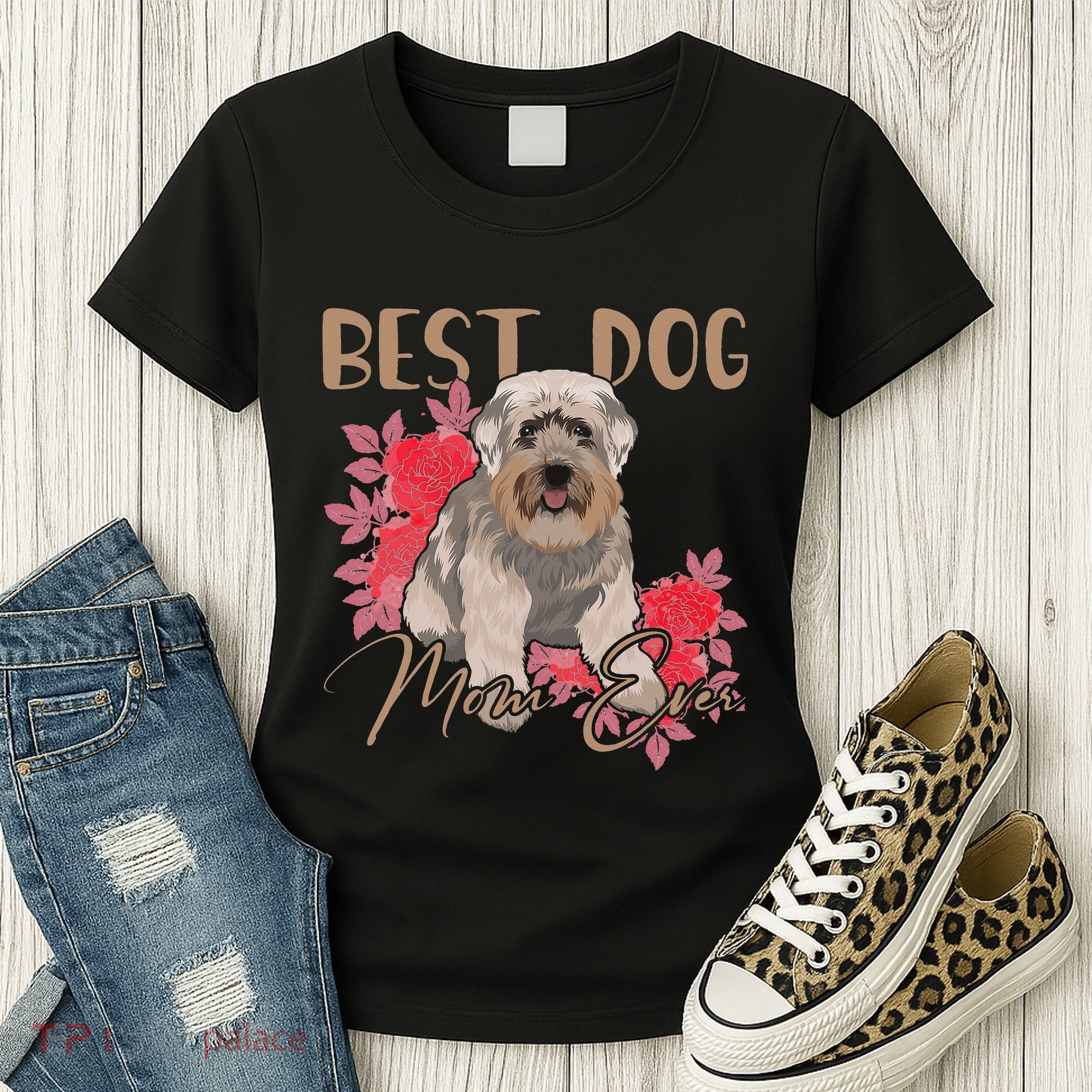 Best Dog Mom Ever Miniature Schnauzer Mother's Day Women's T-Shirt