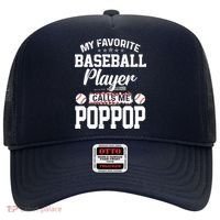 Baseball Dad My Favorite Baseball Player Calls Me PopPop Hat thumb 0