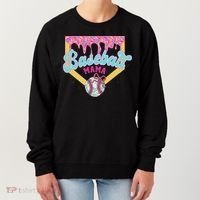 Baseball Drip Mama Ice Cream Drip Baseball Mom Women's Sweatshirt thumb 0
