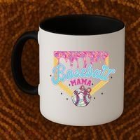Baseball Drip Mama Ice Cream Drip Baseball Mom Coffee Mug thumb 2