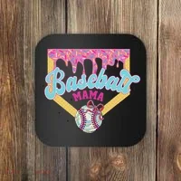 Baseball Drip Mama Ice Cream Drip Baseball Mom Coaster thumb 0