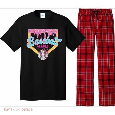 Baseball Drip Mama Ice Cream Drip Baseball Mom Pajama Set