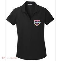 Baseball Drip Mama Ice Cream Drip Baseball Mom Women's Dry Zone Grid Polo thumb 0