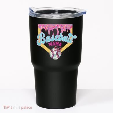 Baseball Drip Mama Ice Cream Drip Baseball Mom Tumbler