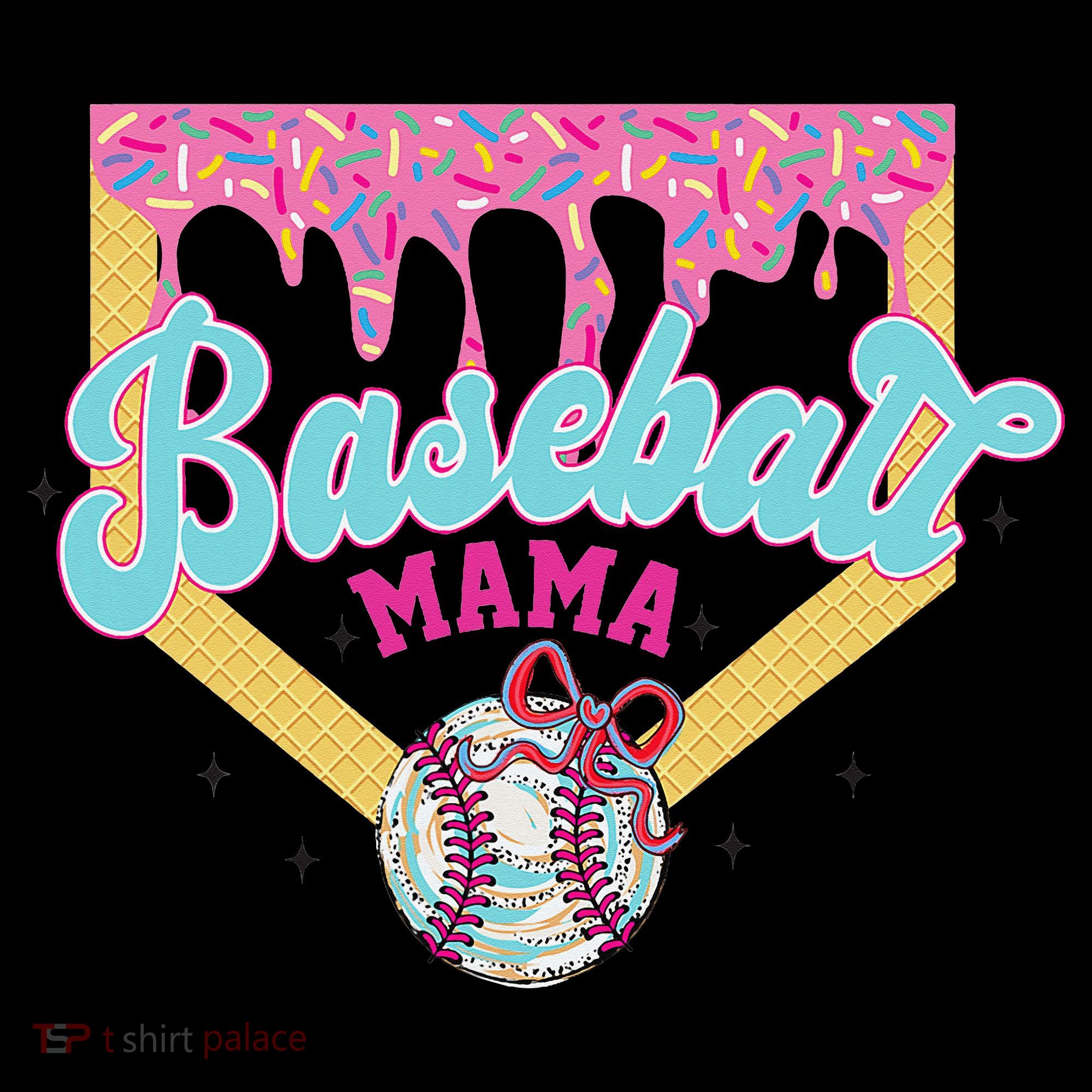 Baseball Drip Mama Ice Cream Drip Baseball Mom Women's Tank Top