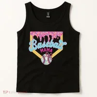 Baseball Drip Mama Ice Cream Drip Baseball Mom Tank Top thumb 2