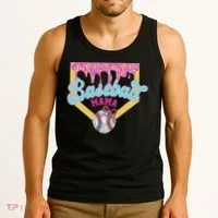 Baseball Drip Mama Ice Cream Drip Baseball Mom Tank Top thumb 3