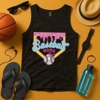 Baseball Drip Mama Ice Cream Drip Baseball Mom Tank Top thumb 4