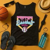 Baseball Drip Mama Ice Cream Drip Baseball Mom Tank Top thumb 4