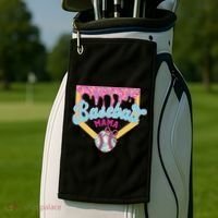 Baseball Drip Mama Ice Cream Drip Baseball Mom Golf Towel thumb 2