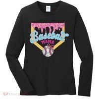 Baseball Drip Mama Ice Cream Drip Baseball Mom Women's Long Sleeve Shirt thumb 0