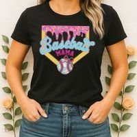 Baseball Drip Mama Ice Cream Drip Baseball Mom Women's T-Shirt thumb 2