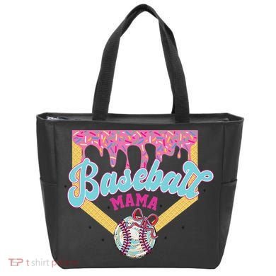 Baseball Drip Mama Ice Cream Drip Baseball Mom Tote Bag