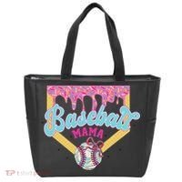 Baseball Drip Mama Ice Cream Drip Baseball Mom Tote Bag thumb 0