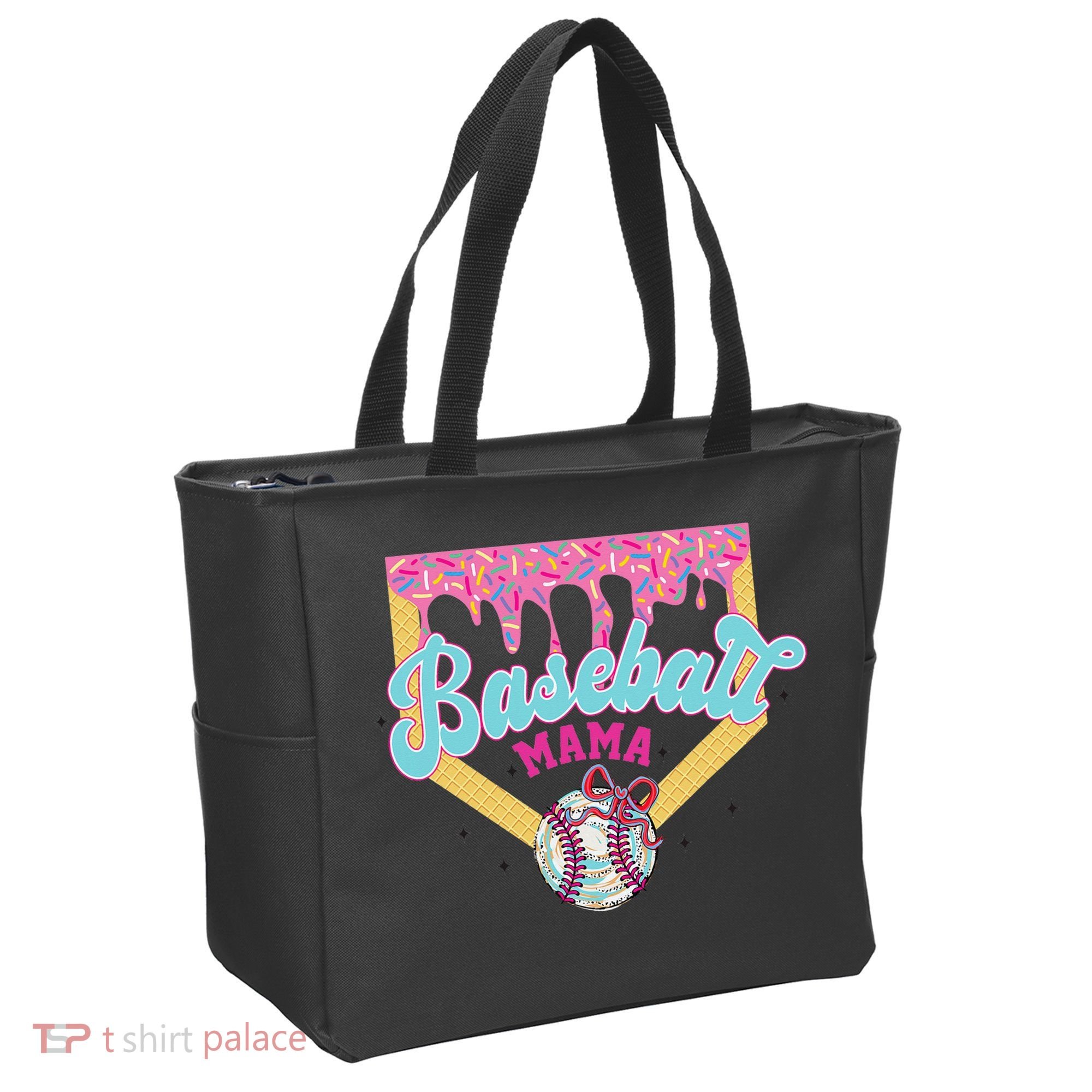 Baseball Drip Mama Ice Cream Drip Baseball Mom Tote Bag