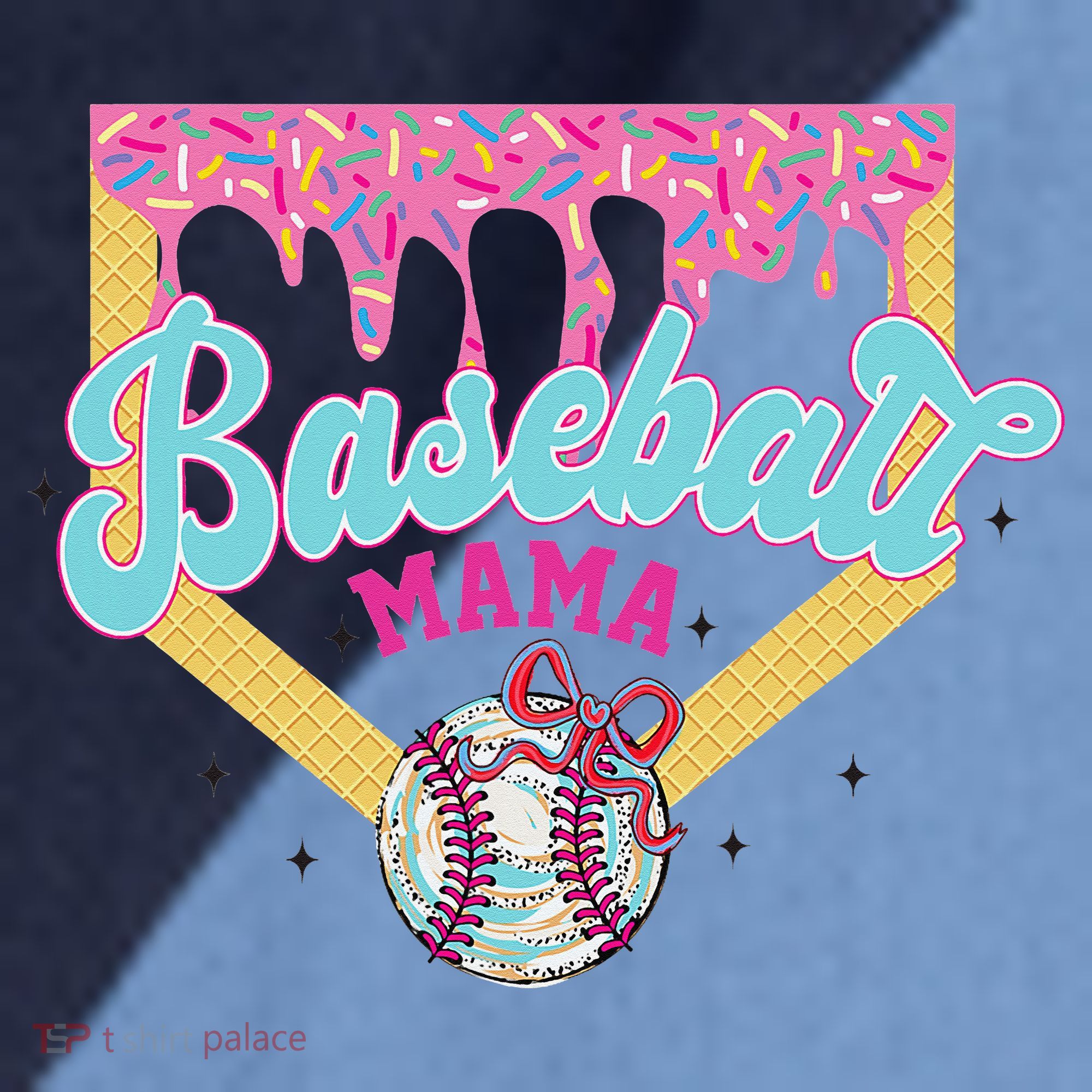 Baseball Drip Mama Ice Cream Drip Baseball Mom Raglan Baseball Sleeve Shirt