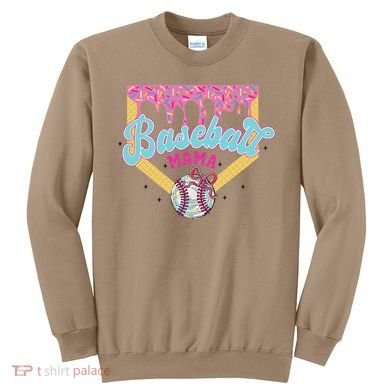Baseball Drip Mama Ice Cream Drip Baseball Mom Sweatshirt
