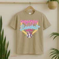 Baseball Drip Mama Ice Cream Drip Baseball Mom T-Shirt thumb 2