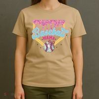 Baseball Drip Mama Ice Cream Drip Baseball Mom T-Shirt thumb 4
