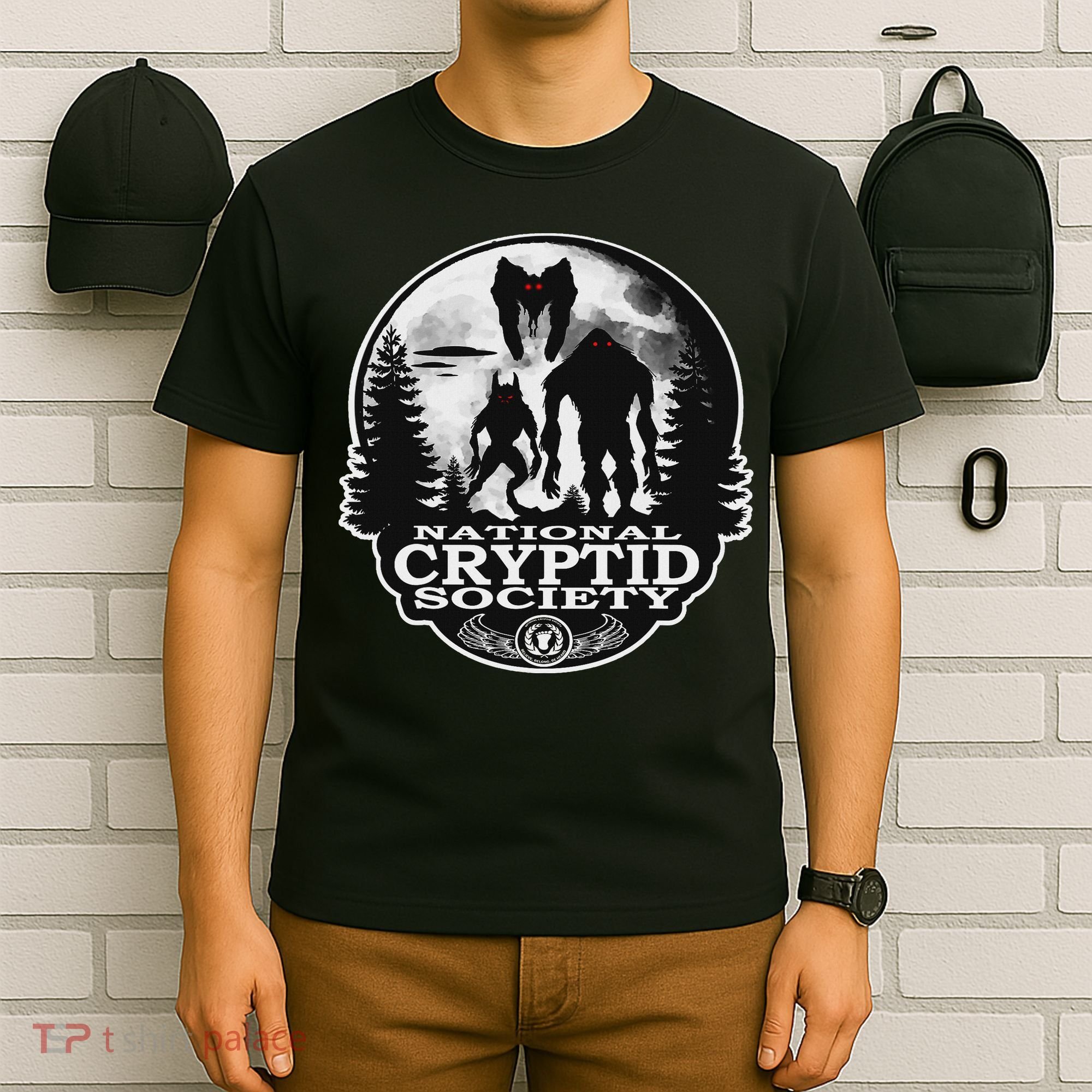 Bigfoot Dogman Mothman Ufo; National Cryptid Society  T-Shirt