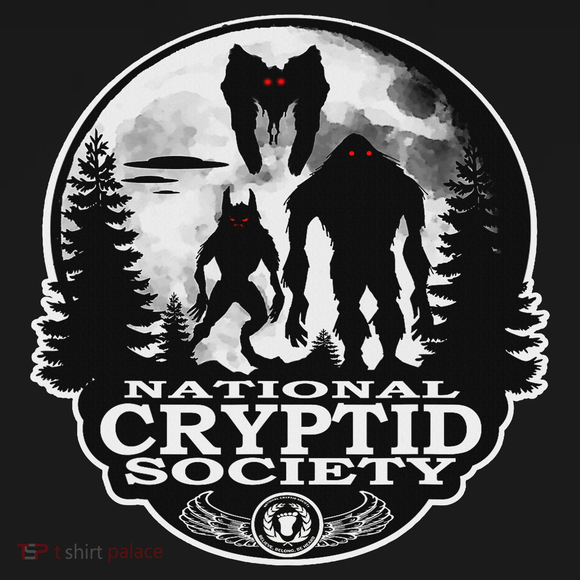 Bigfoot Dogman Mothman Ufo; National Cryptid Society  Ornament