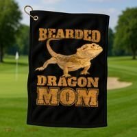 Bearded Dragon Mom Golf Towel thumb 1