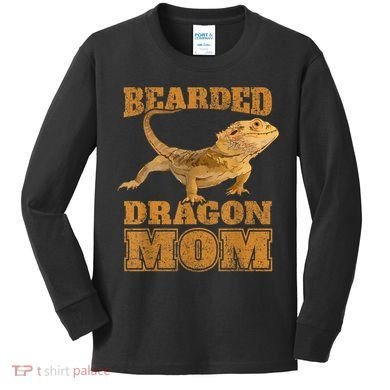 Bearded Dragon Mom Kids Long Sleeve Shirt