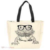 Bearded Dragon Nerdy Glasses Animal Tote Bag thumb 0