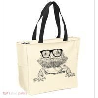 Bearded Dragon Nerdy Glasses Animal Tote Bag thumb 2