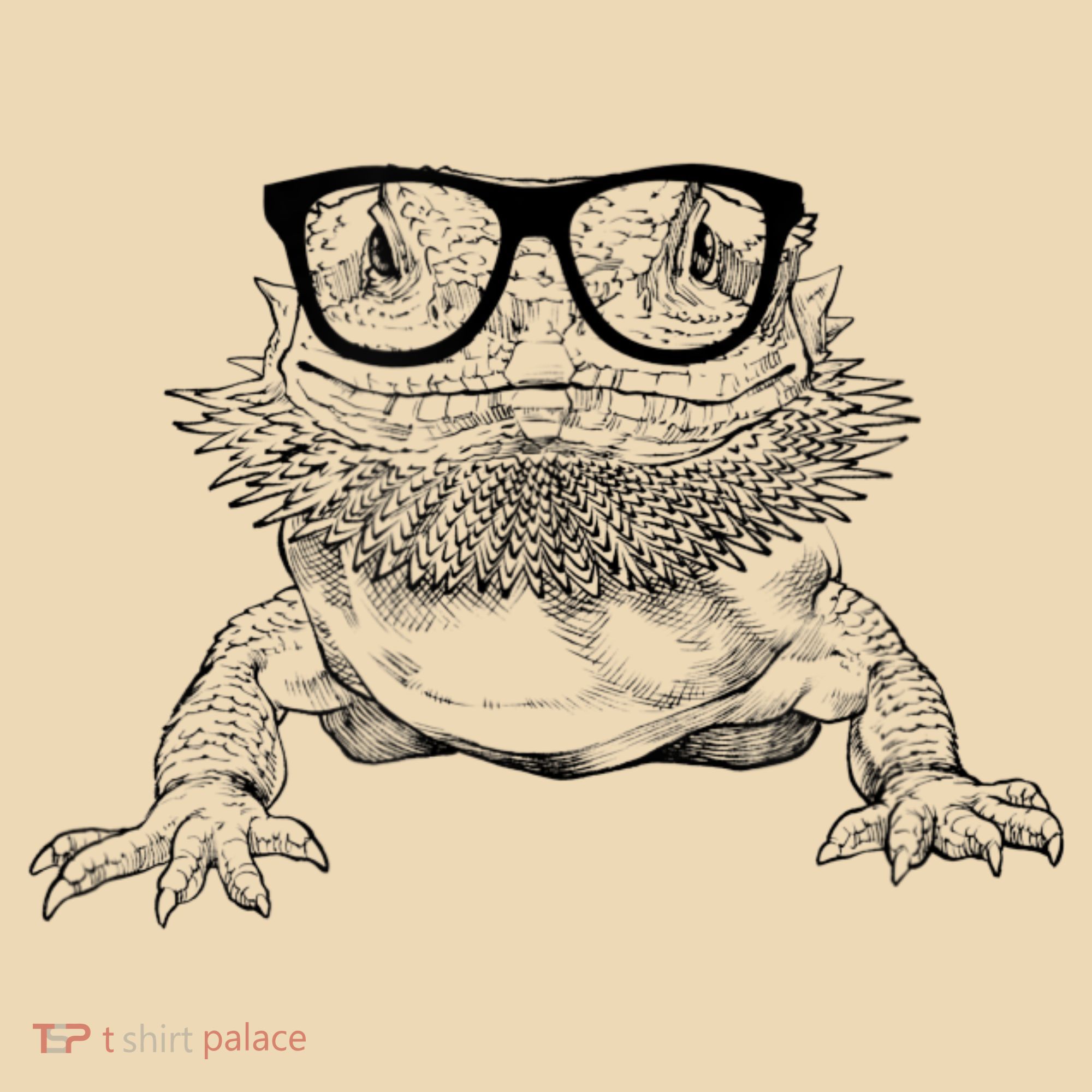 Bearded Dragon Nerdy Glasses Animal Tote Bag