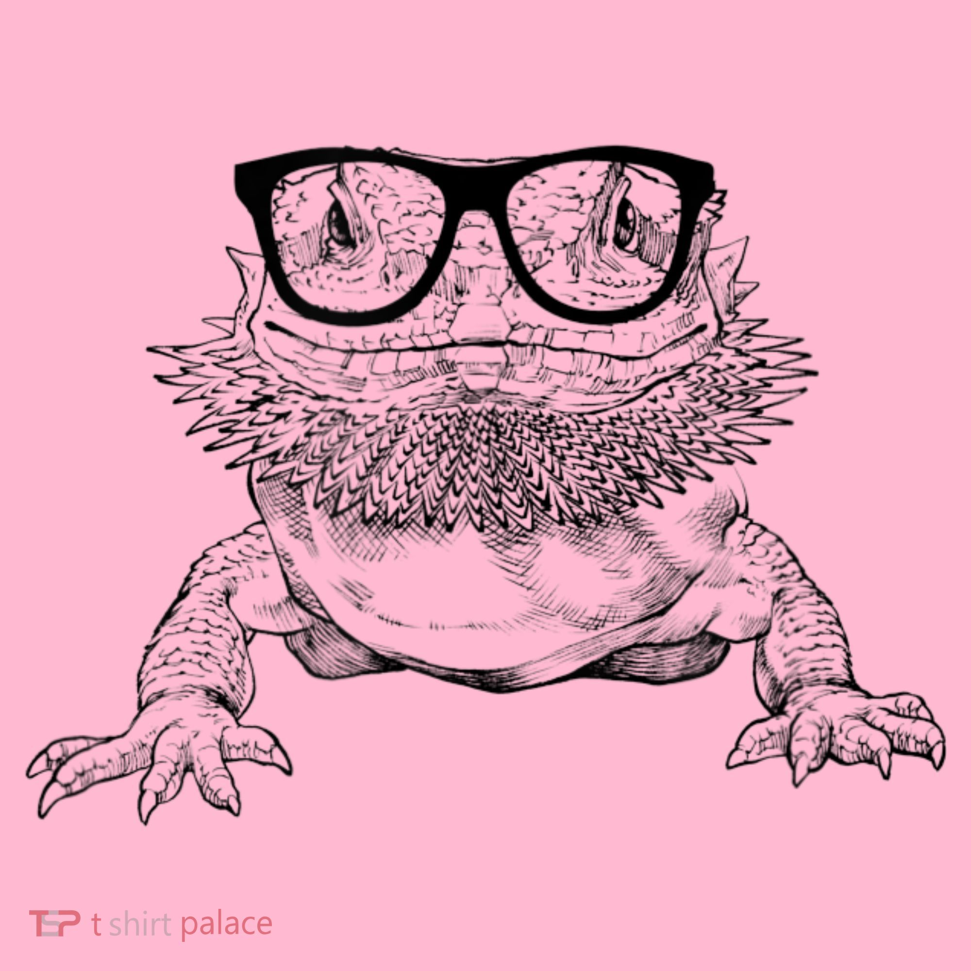 Bearded Dragon Nerdy Glasses Animal Coaster
