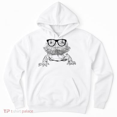 Bearded Dragon Nerdy Glasses Animal Hoodie