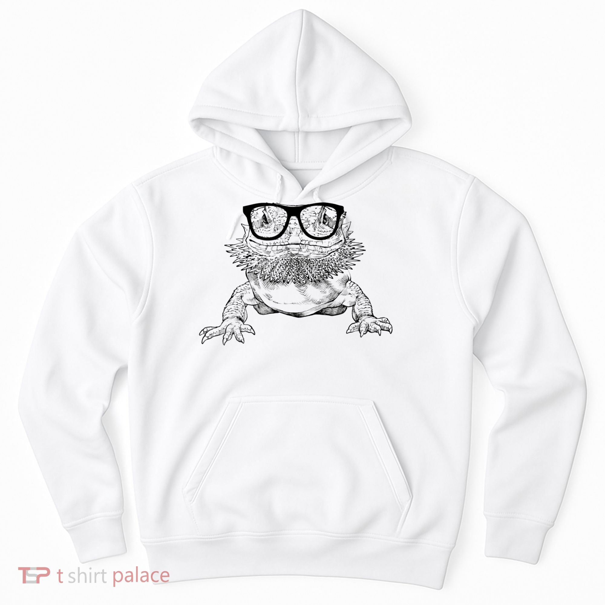Bearded Dragon Nerdy Glasses Animal Hoodie