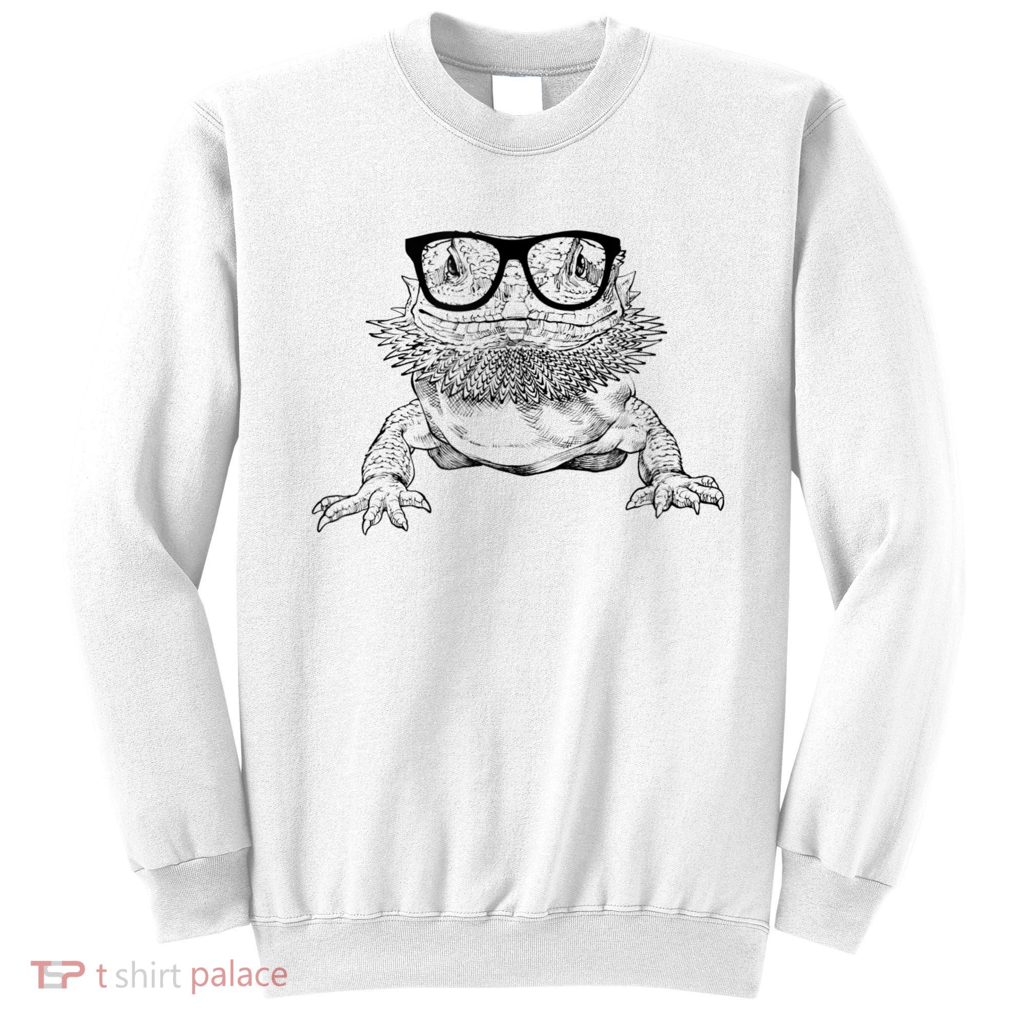 Bearded Dragon Nerdy Glasses Animal Sweatshirt