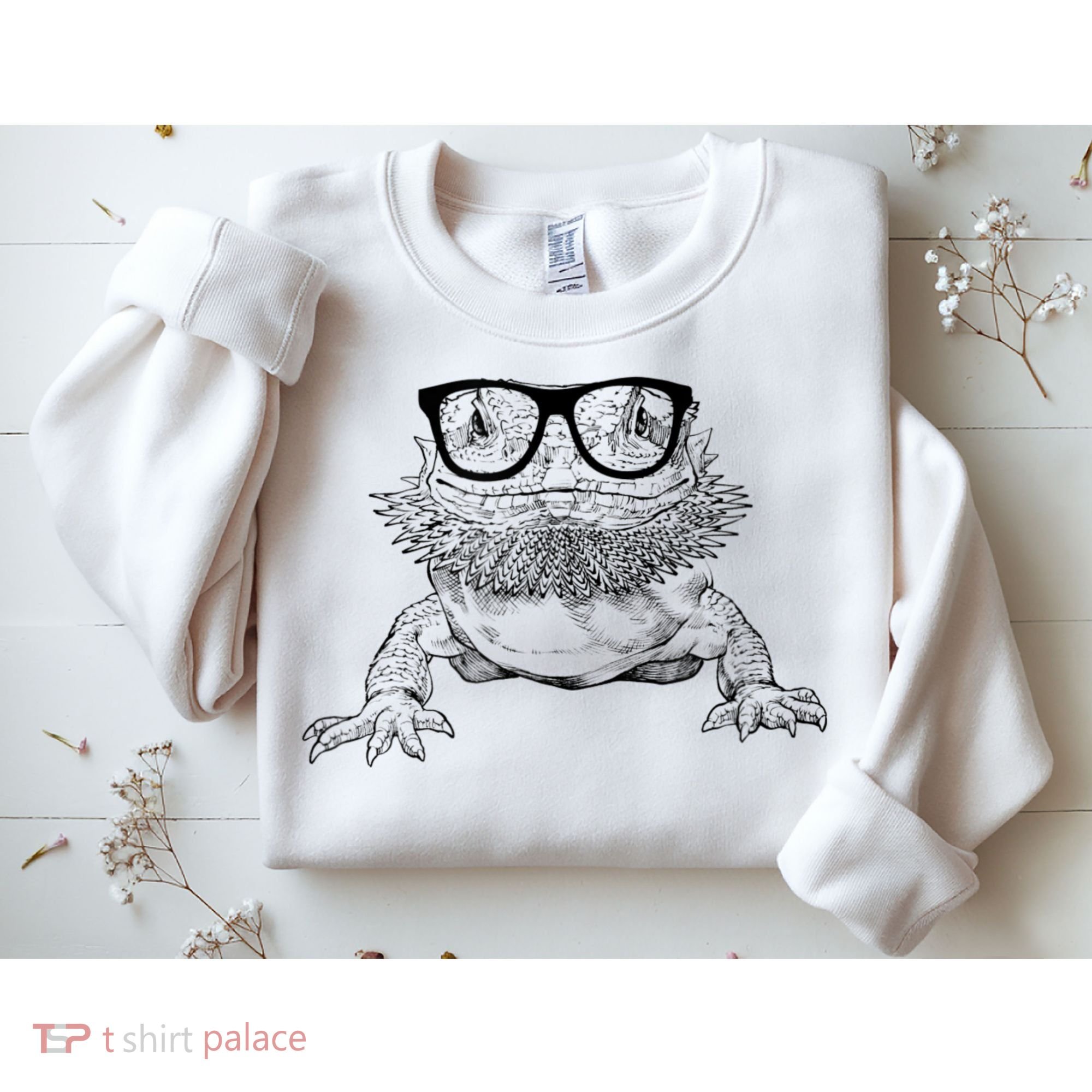 Bearded Dragon Nerdy Glasses Animal Sweatshirt