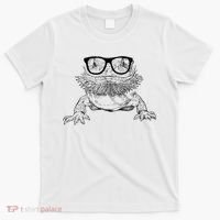 Bearded Dragon Nerdy Glasses Animal T-Shirt thumb 0