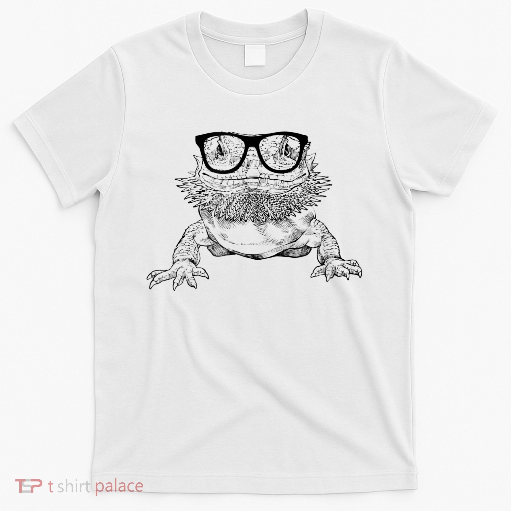 Bearded Dragon Nerdy Glasses Animal T-Shirt