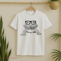 Bearded Dragon Nerdy Glasses Animal T-Shirt thumb 2