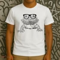 Bearded Dragon Nerdy Glasses Animal T-Shirt thumb 3