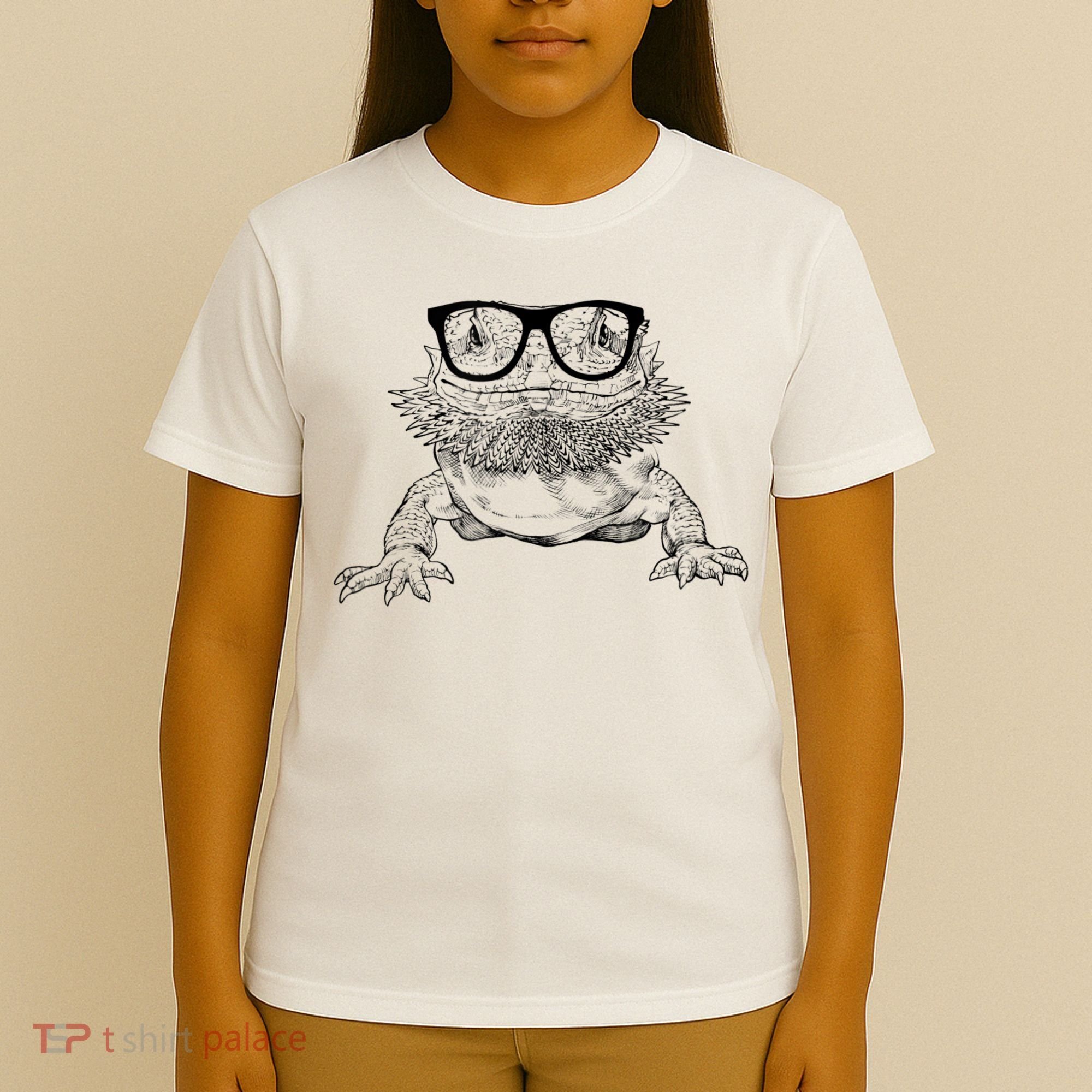 Bearded Dragon Nerdy Glasses Animal T-Shirt