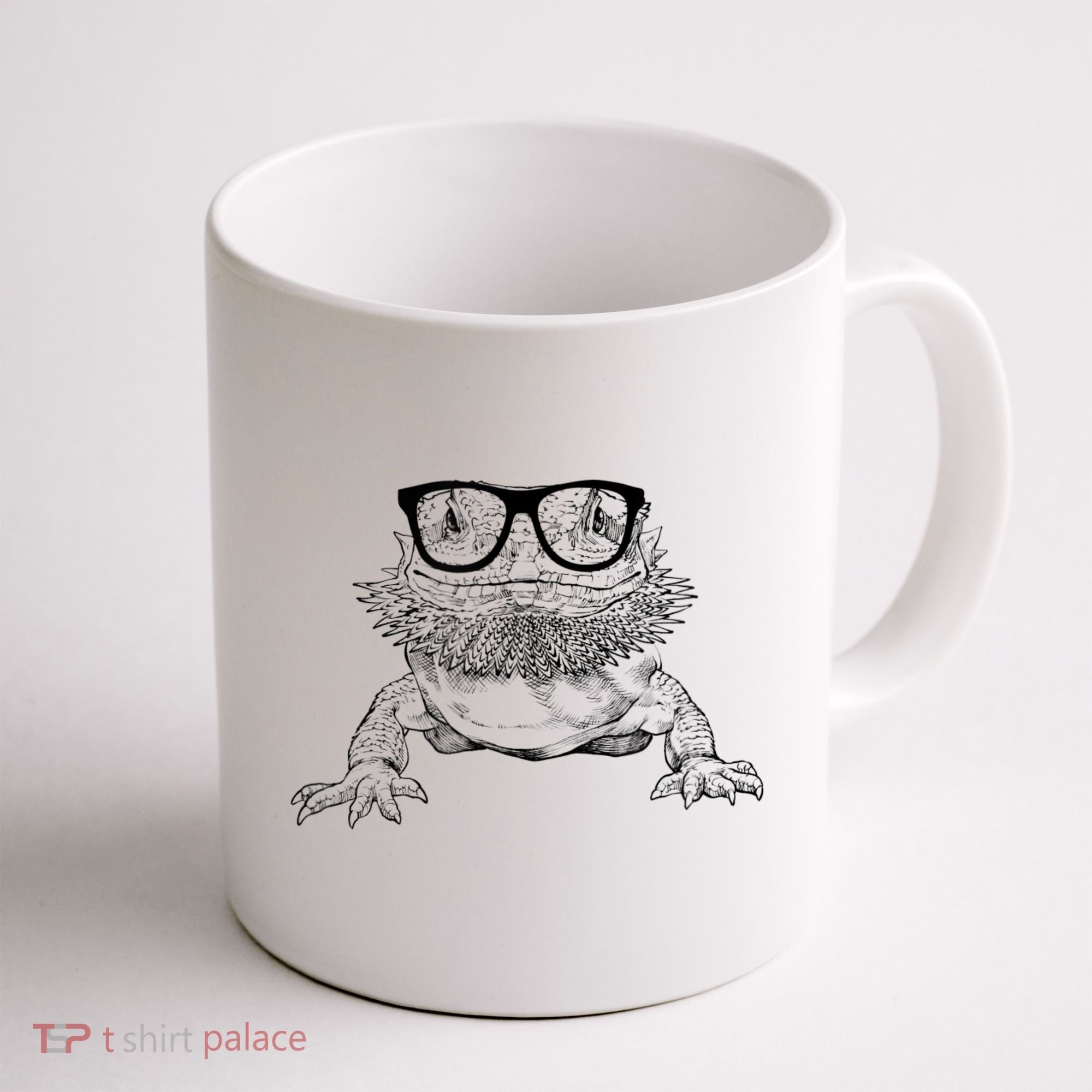 Bearded Dragon Nerdy Glasses Animal Coffee Mug