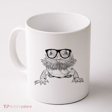 Bearded Dragon Nerdy Glasses Animal Coffee Mug