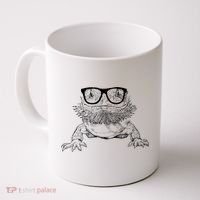 Bearded Dragon Nerdy Glasses Animal Coffee Mug thumb 0