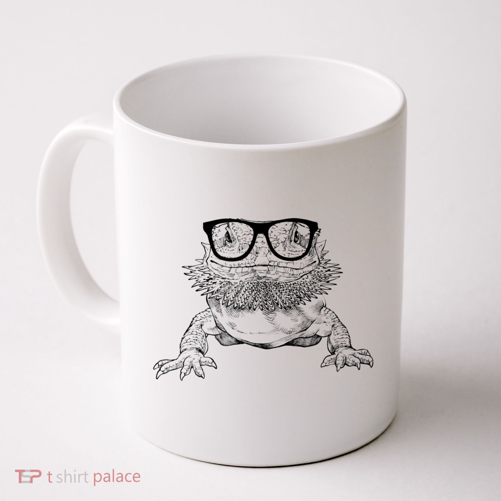 Bearded Dragon Nerdy Glasses Animal Coffee Mug