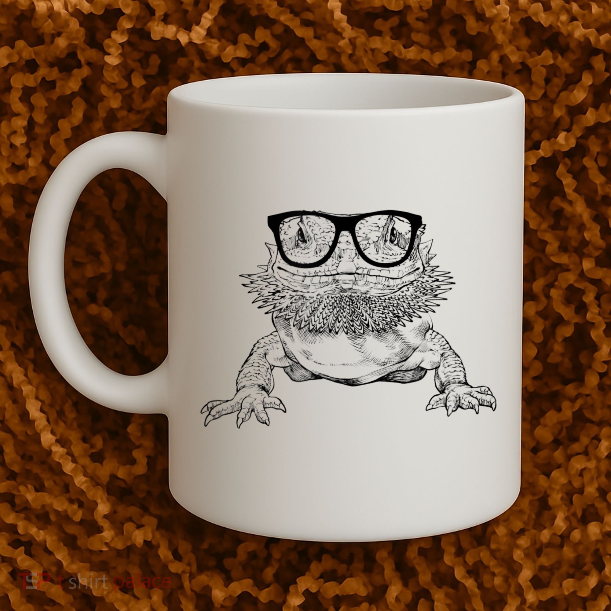 Bearded Dragon Nerdy Glasses Animal Coffee Mug