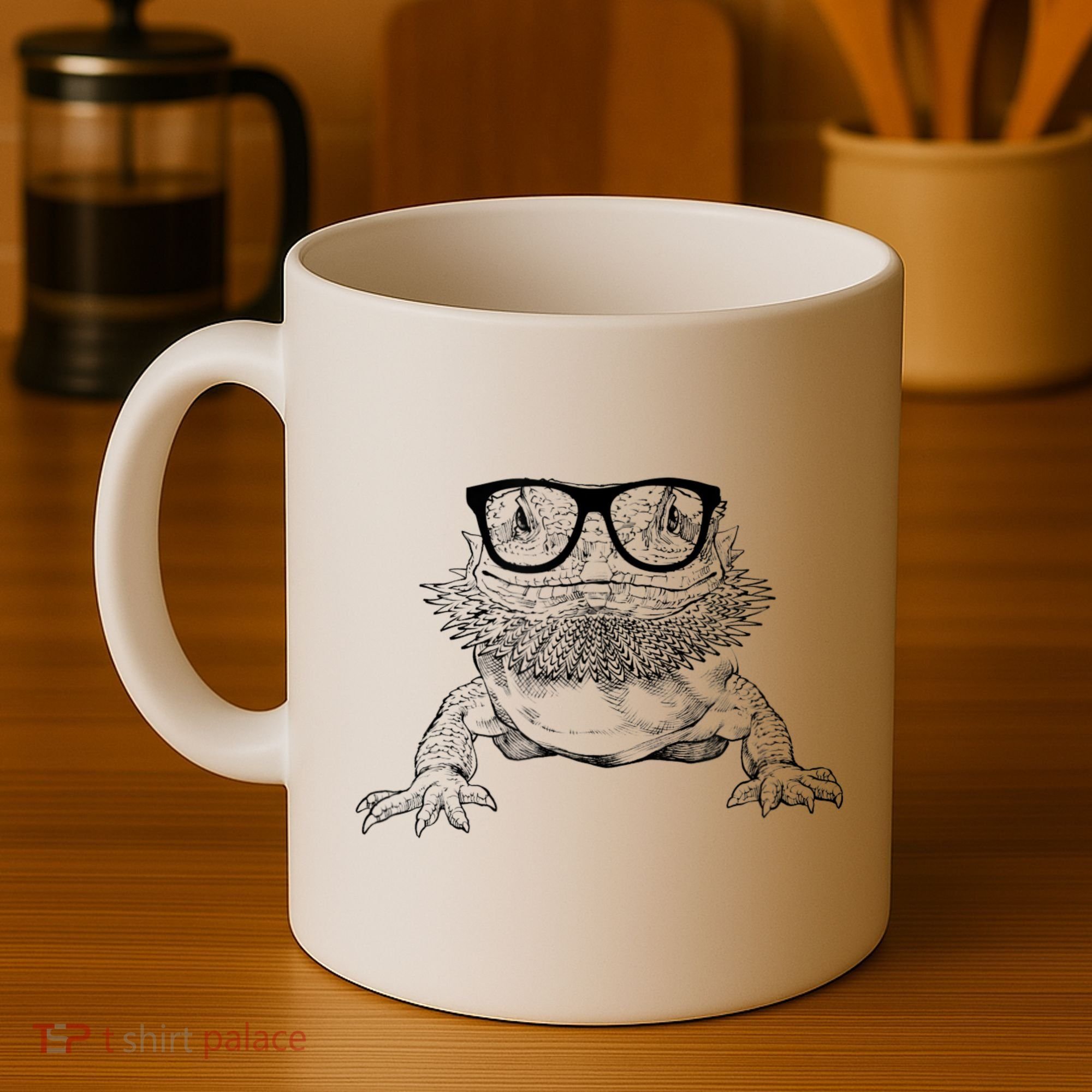 Bearded Dragon Nerdy Glasses Animal Coffee Mug